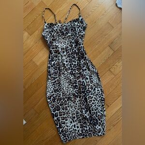 Zara Leopard Print Brown Black Cream Blouse